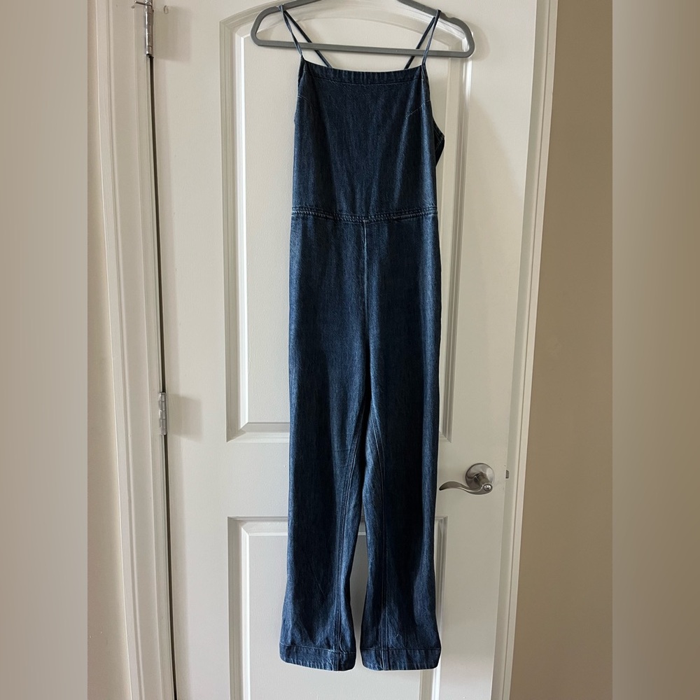 Rag & Bone Denim Linen Jumpsuit Overalls